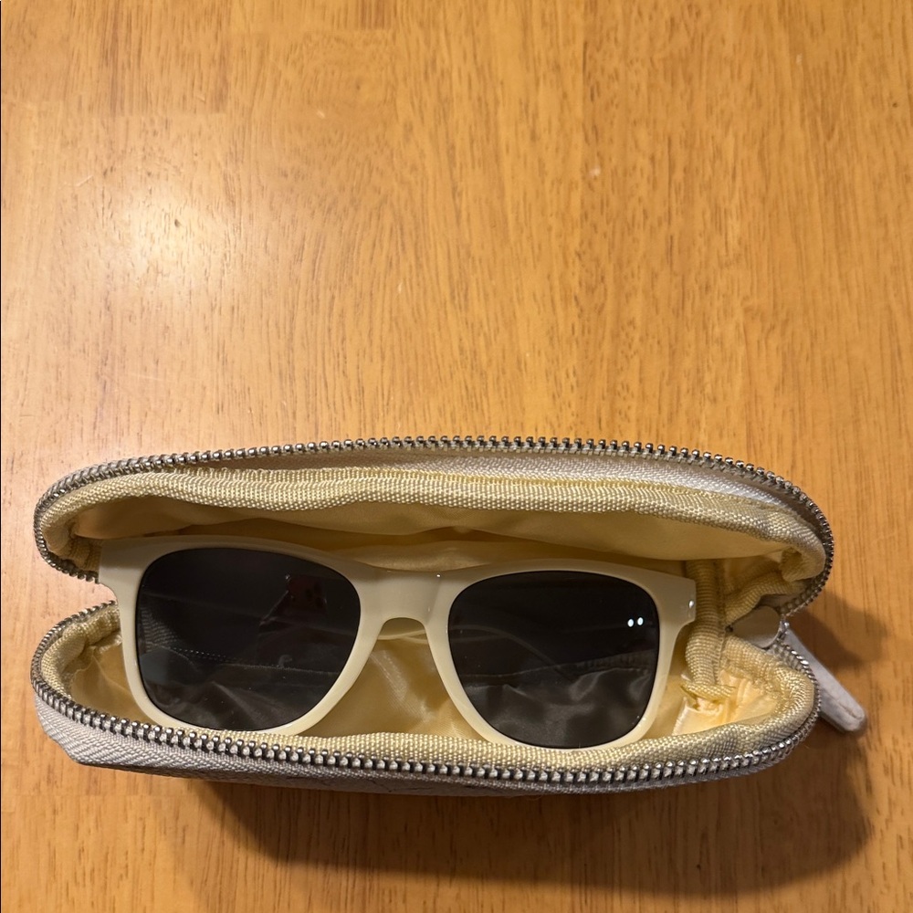 White Sunglasses with Case